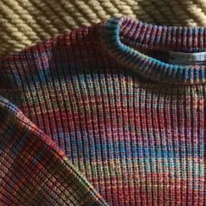 URBAN OUTFITTERS Multi Color Cropped Sweater